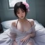绘梦小叶，本子漫画爱好者，活泼女生头像，背景为漫画书架
